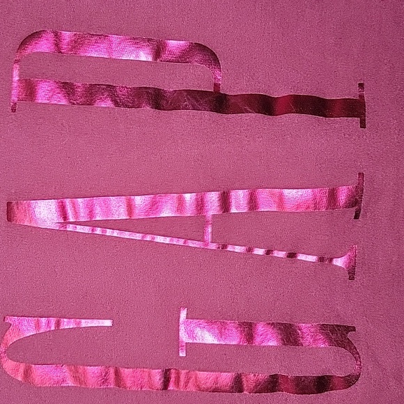 GAP Crew Neck Sweatshirt Maroon W/ Shiny Letters Woman's XS - Picture 3 of 8